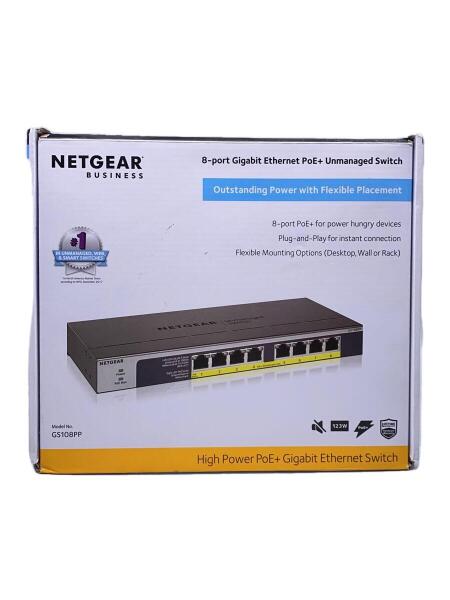 NETGEAR＞PoE+対応 (123W) ギガビットスイッチ 8ポート