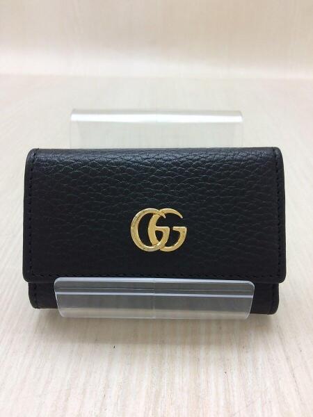 GUCCI(グッチ) / GGマーモント/6連キーケース/キーケース/レザー/BLK