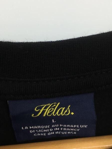 HELAS(ヘラス) / クルーネックTシャツ/L/コットン/BLK/プリント | 古着 
