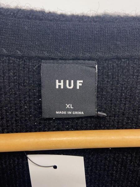 HUF(ハフ) / PALISADES CARDIGAN/カーディガン(厚手)/XL/アクリル/BLK 
