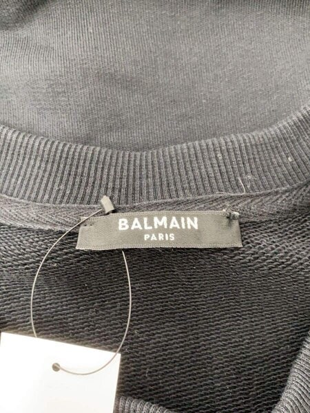 BALMAIN(バルマン) / 立体ロゴスウェット/XL/コットン/BLK/JQ005BB20