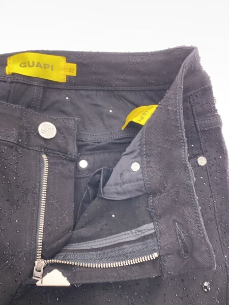 GUAPI(グアピ) / ALL BLACK EMBELLISHED DENIM/ラインストーン/32