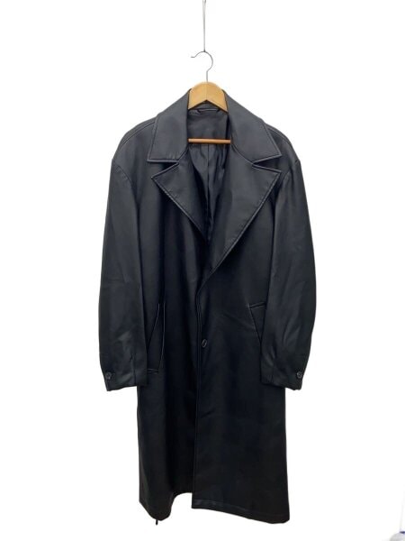 ☆大人気！【ZARA】ザラ　ロングコート　トレンチコート　フェイクレザー　メンズ ZARA(ザラ) / トレンチコート/38/フェイクレザー/BLK/9621/900/800