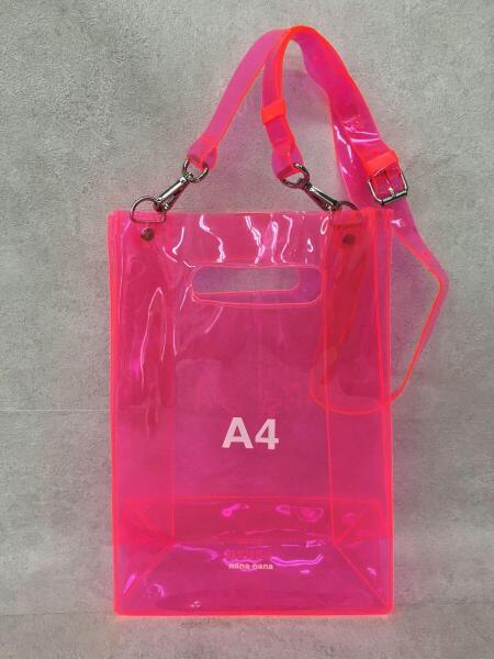nana-nana(ナナナナ) / ショルダーバッグ/A4/PVC/ピンク/無地 | 中古品  