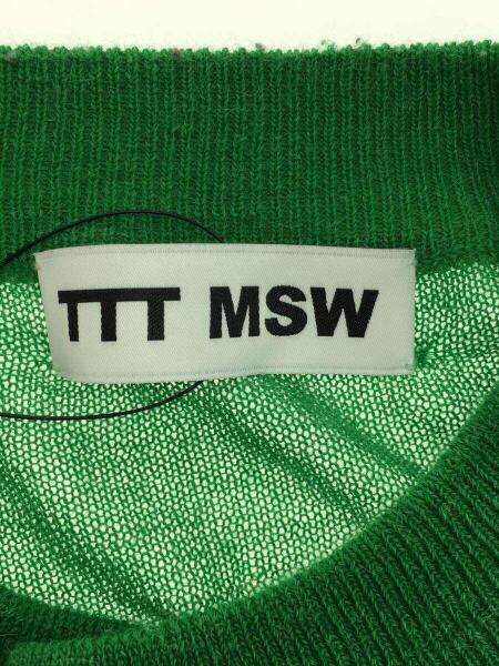 TTT_MSW(ティー) / カーディガン(薄手)/S/ポリエステル/GRN/TTT-2021AW