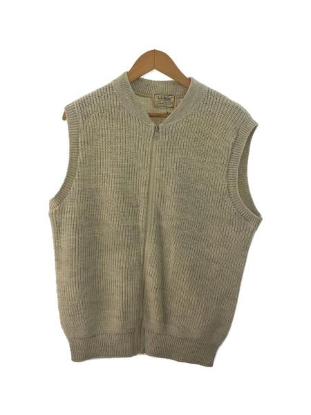 L.L.Bean(エルエルビーン) / 80s/ジップアップ/ニットベスト(厚手)/L 