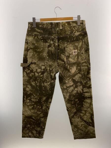 STUSSY / ダブルニーペインターパンツ/32/コットン/KHK/カモフラ/116428 STUSSY(ステューシー) / ペインターパンツ/32/コットン/KHK/総柄
