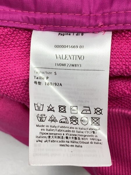 VALENTINO / 20AW/パーカー/S/コットン/ピンク/1V0MF22W8Y3/ヴァレンティノ// VALENTINO(ヴァレンティノ) / 20AW/パーカー/S/コットン/ピンク