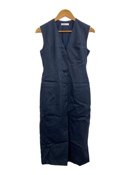 ADEAM ネイビー ノースリーブ ワンピース