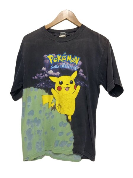 Pokemon(ポケモン) / 00s/ピカチュウ/Tシャツ/L/コットン/BLK/プリント 