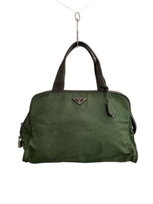 PRADA◆バッグ/--/WHT/無地 PRADA◇ショルダーバッグ&frasl;ナイロン&frasl;BLK&frasl;無地 その他