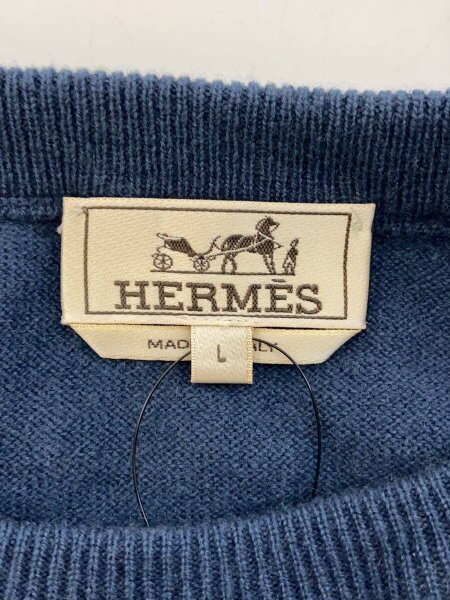 HERMES(エルメス) / ニット・セーター(薄手)/L/カシミア/NVY/無地