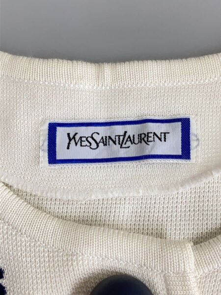 YVES SAINT LAURENT / 刺繍半袖ジャケット/M/コットン/WHT YVES SAINT LAURENT(イヴサンローラン) / 刺繍半袖ジャケット/M