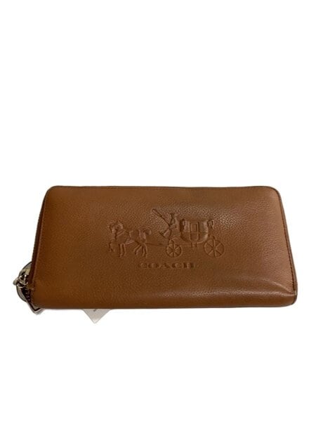 値下げ　COACH コーチ 長財布ブラウン&レッドレザー COACH(コーチ) / 長財布_オールレザー/レザー/BRW/レディース/ブラウン