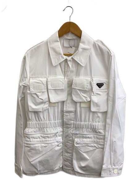 ジャケットアウター PRADA プラダ 24SS マルチポケットコットン