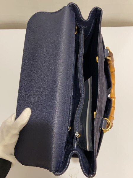 GUCCI(グッチ) / ハンドバッグ_バンブー_ヌバックレザー/スウェード 
