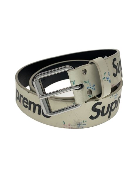 Supreme(シュプリーム) / 25FW/Repeat Leather Belt/ベルト/牛革/WHT 