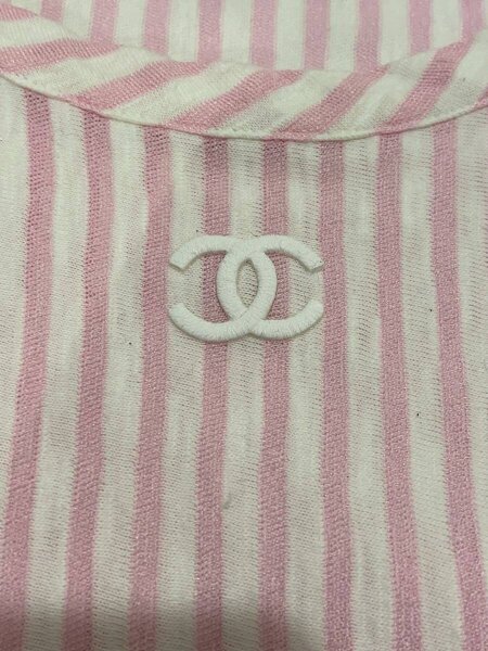 CHANEL(シャネル) / 半袖ワンピース/36/コットン/PNK/ストライプ 