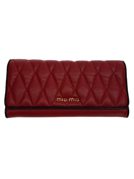 MIU MIU(ミュウミュウ) / マトラッセ/長財布/レザー/RED/レディース 