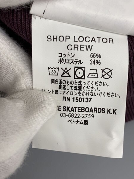 PALACE(パレス) / shop locator crew/スウェット/M/コットン/BRD 