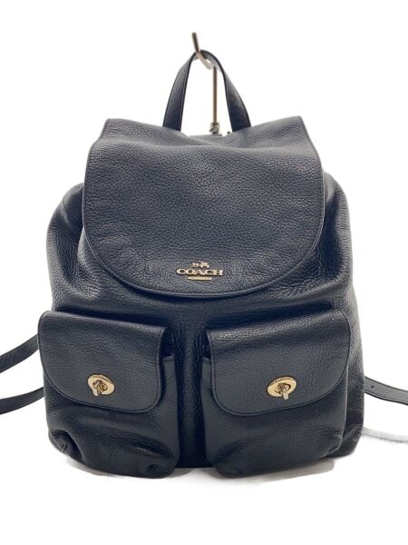 COACH(コーチ) / リュック_オールレザー/レザー/BLK | 中古品の販売 