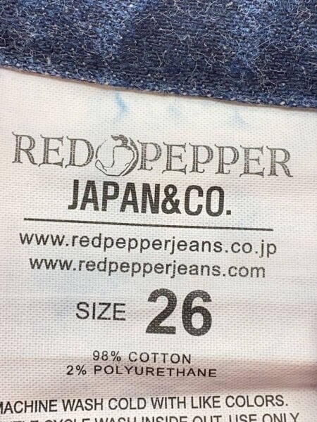 RED PEPPER レッドペッパー スキニーデニム 十字架 クロス y2k RED 