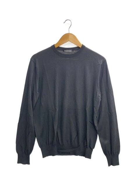 BALENCIAGA(バレンシアガ) / クルーネックニット/S/ウール/BLK/524992