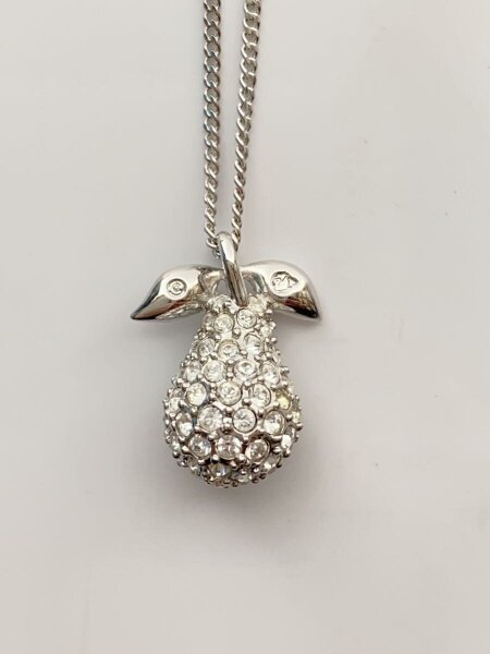 Swarovski(スワロフスキー) / 洋梨ラインストーンネックレス/--/SLV 