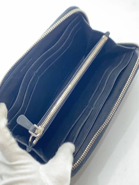 MIU MIU(ミュウミュウ) / ラウンドスタッズ長財布/レザー/BLK