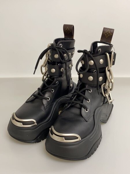 LOUIS VUITTON(ルイヴィトン) / レースアップブーツ/37/BLK/レザー