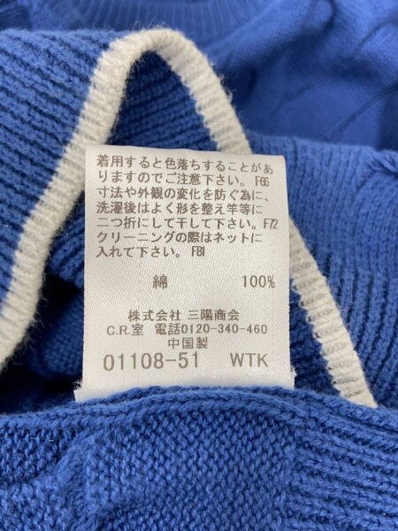 □BURBERRY BLACK LABEL□薄手 コットンセーター ハイネック 