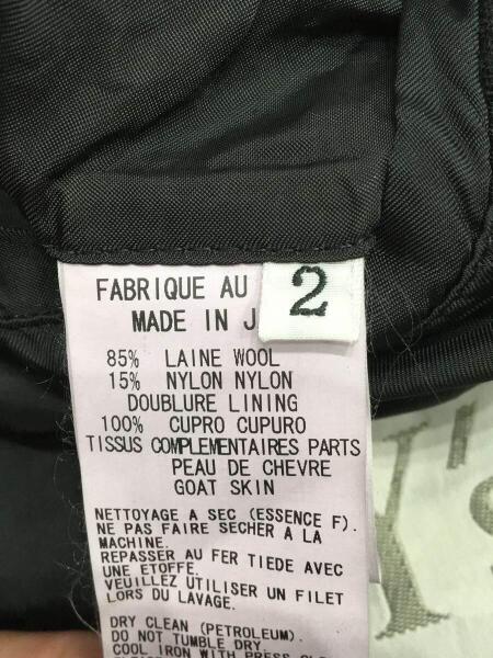 Y's(ワイズ) / ステンカラーコート/2/ウール/BLK/無地/ロングシャツ