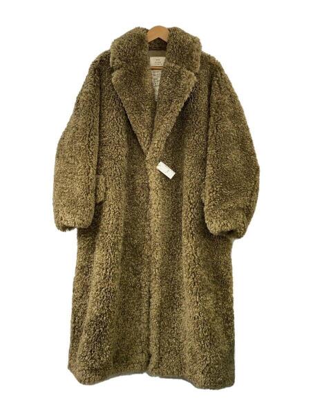 HYKE faux shearling double-breasted coat