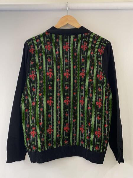 TTT_MSW(ティー) / カーディガン(厚手)/M/コットン/BLK/ストライプ/TTT