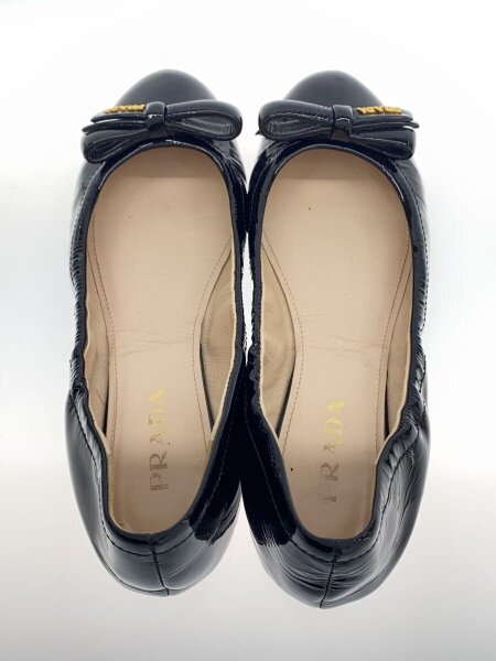 PRADA(プラダ) &frasl; フラットパンプス&frasl;38&frasl;BLK&frasl;エナメル | 中古品の販売