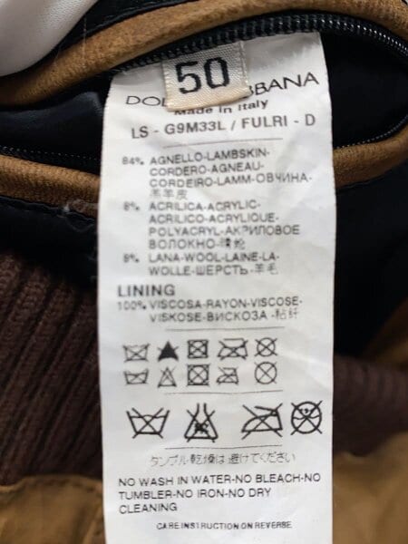 DOLCE&GABBANA / レザージャケット・ブルゾン/50/山羊革/GRY DOLCE&GABBANA(ドルチェアンドガッバーナ) / レザージャケット