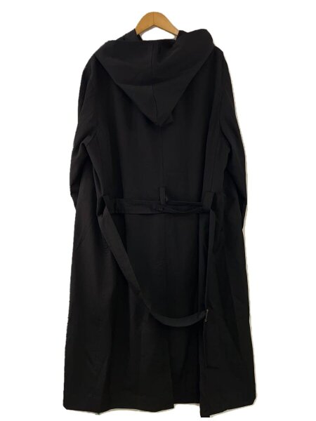 yohji yamamoto POUR HOMME / ギャバフーデッドローブコート/4/ウール/BLK/HQ-C13-100 yohji yamamoto POUR HOMME(ヨウジヤマモトプールオム) / ギャバ