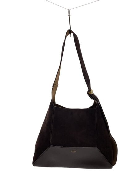JIMMY JIMMY CHOO◇ハンドバッグ/スウェード/BRW CHOO(ジミーチュウ
