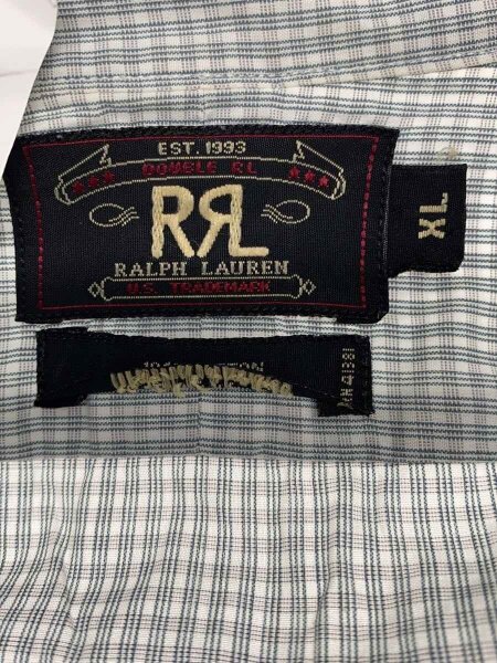RRL(ダブルアールエル) / 三ツ星/長袖シャツ/XL/コットン/GRN/チェック