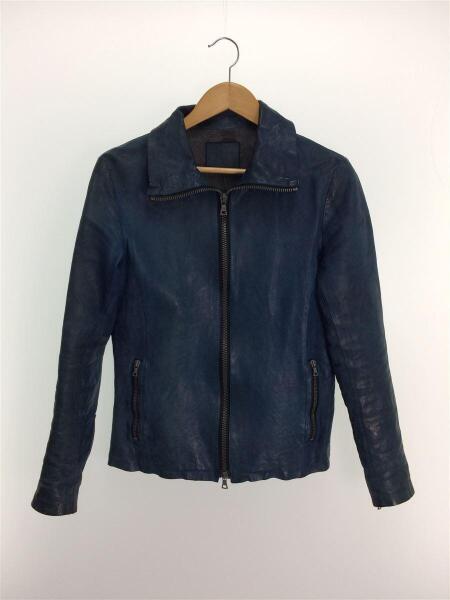 バックラッシュ ドイツカーフ ライダース ネイビー