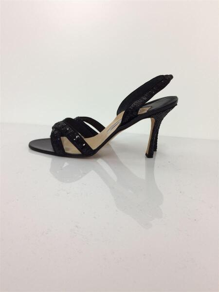 MANOLO BLAHNIK クロスストラップサンダル 7½ ブラック