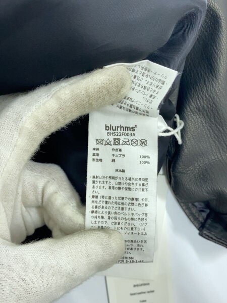 BLURHMS(ブラームス) / Goat Leather Jacket/レザージャケット 