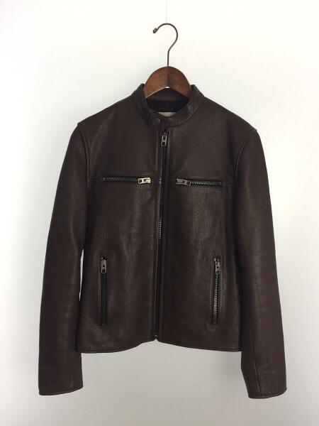 COACH シングルライダースジャケット XS 牛革 COACH(コーチ) / シングルライダースジャケット/XS/牛革/BRW/無地