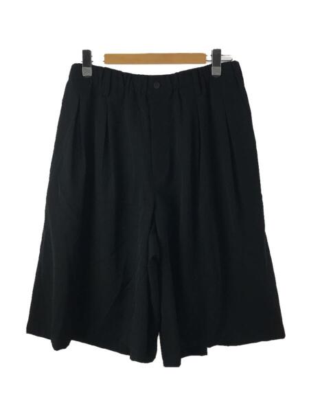 ヨージヤマモトプールオム ショートパンツ 黒 Yohji Yamamoto POUR HOMME ヨウジヤマモト プールオム 20SS デシン