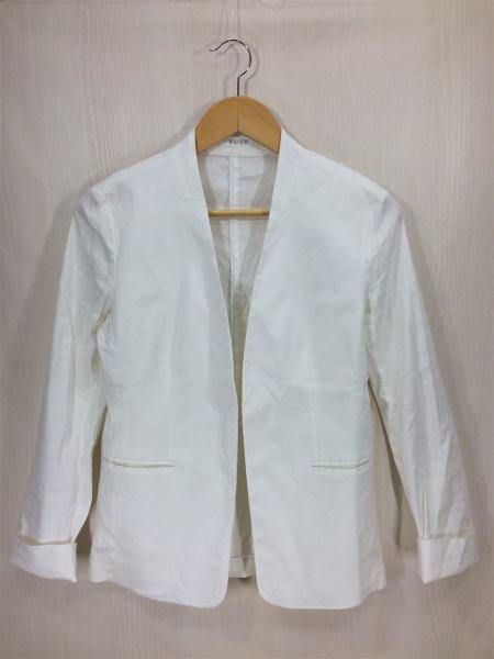 PLST(プラステ) / テーラードジャケット/M/リネン/ホワイト/白/ノー 