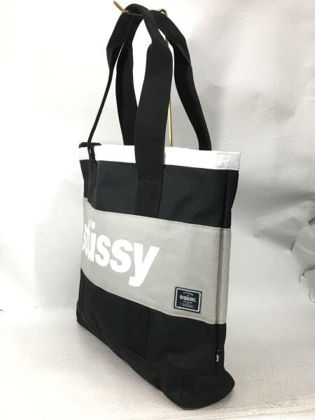 STUSSY(ステューシー) / トートバッグ/ポリエステル/BLK/グレー/コラボ 