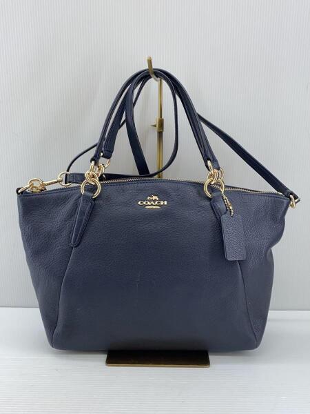 COACH(コーチ) / 2way/ショルダーバッグ/レザー/ネイビー/スモール 
