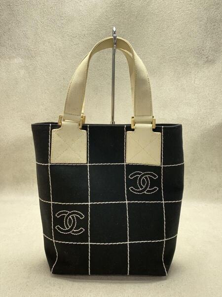 CHANEL(シャネル) / チョコバー/ハンドバッグ/キャンバス/BLK | 中古品 