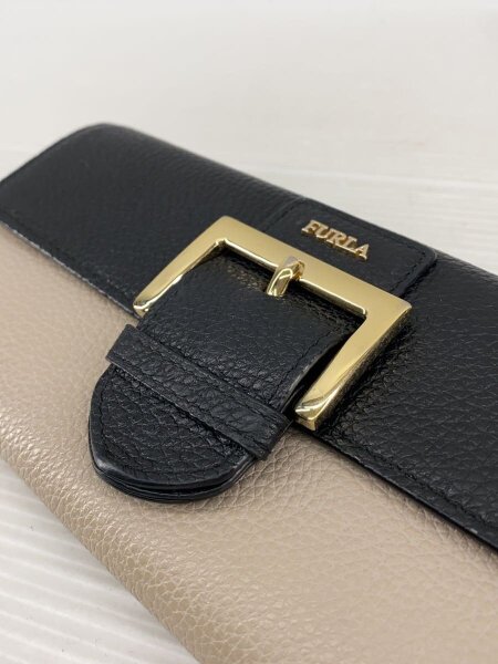 FURLA(フルラ) / 長財布/レザー/ブラック/ベージュ/バイカラー 