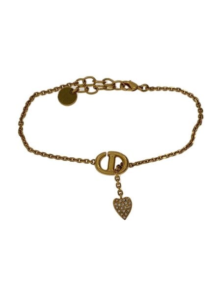 クリスチャンディオール　CD　Navy　ゴールドカラーブレスレット　42638 クリスチャンディオール CD Navy ゴールドカラーブレスレット 42638